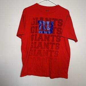 NFL New York Giants Adult Short Sleeve Tee Shirt Red Sz Medium